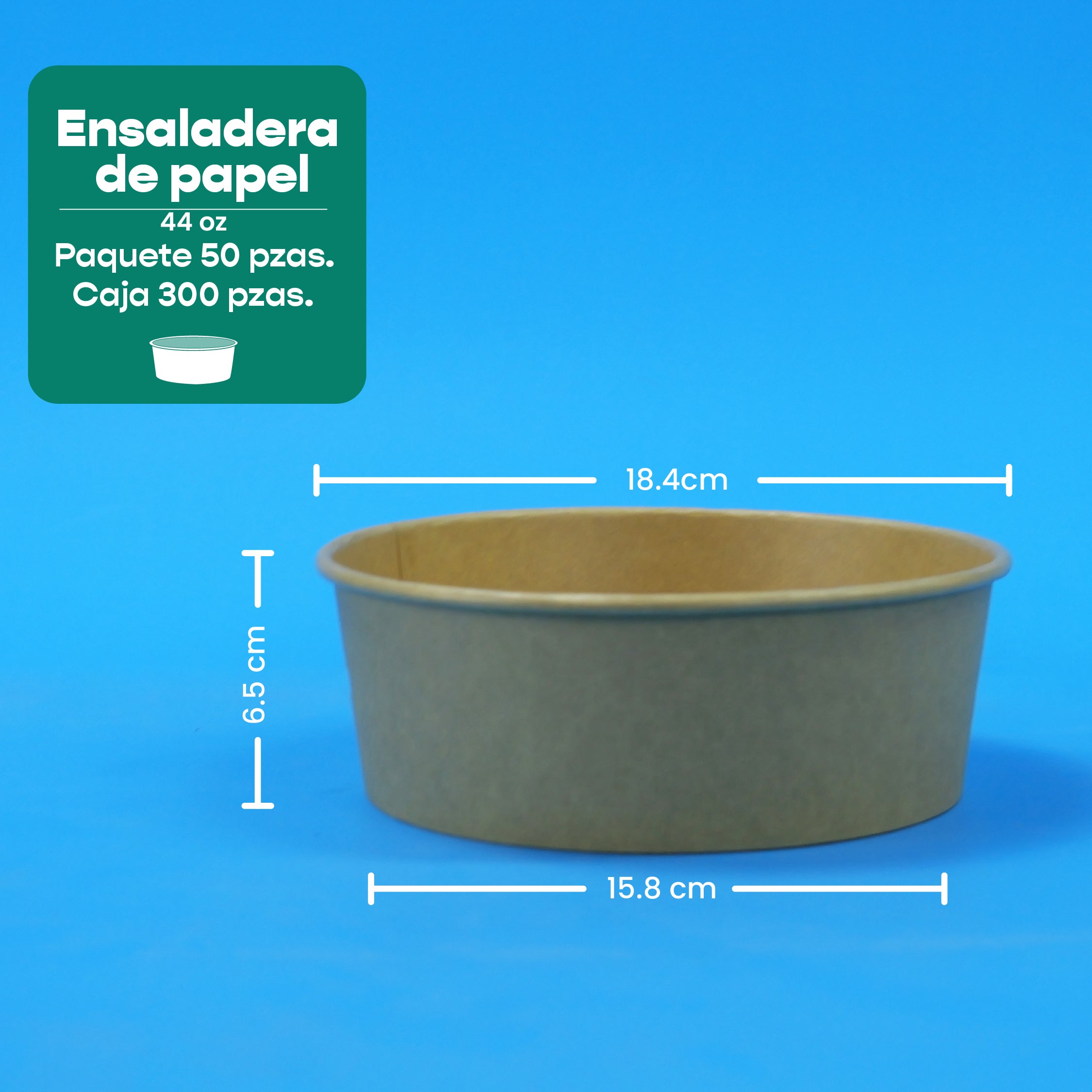 Kraft Paper Salad Bowl 44 oz - we care