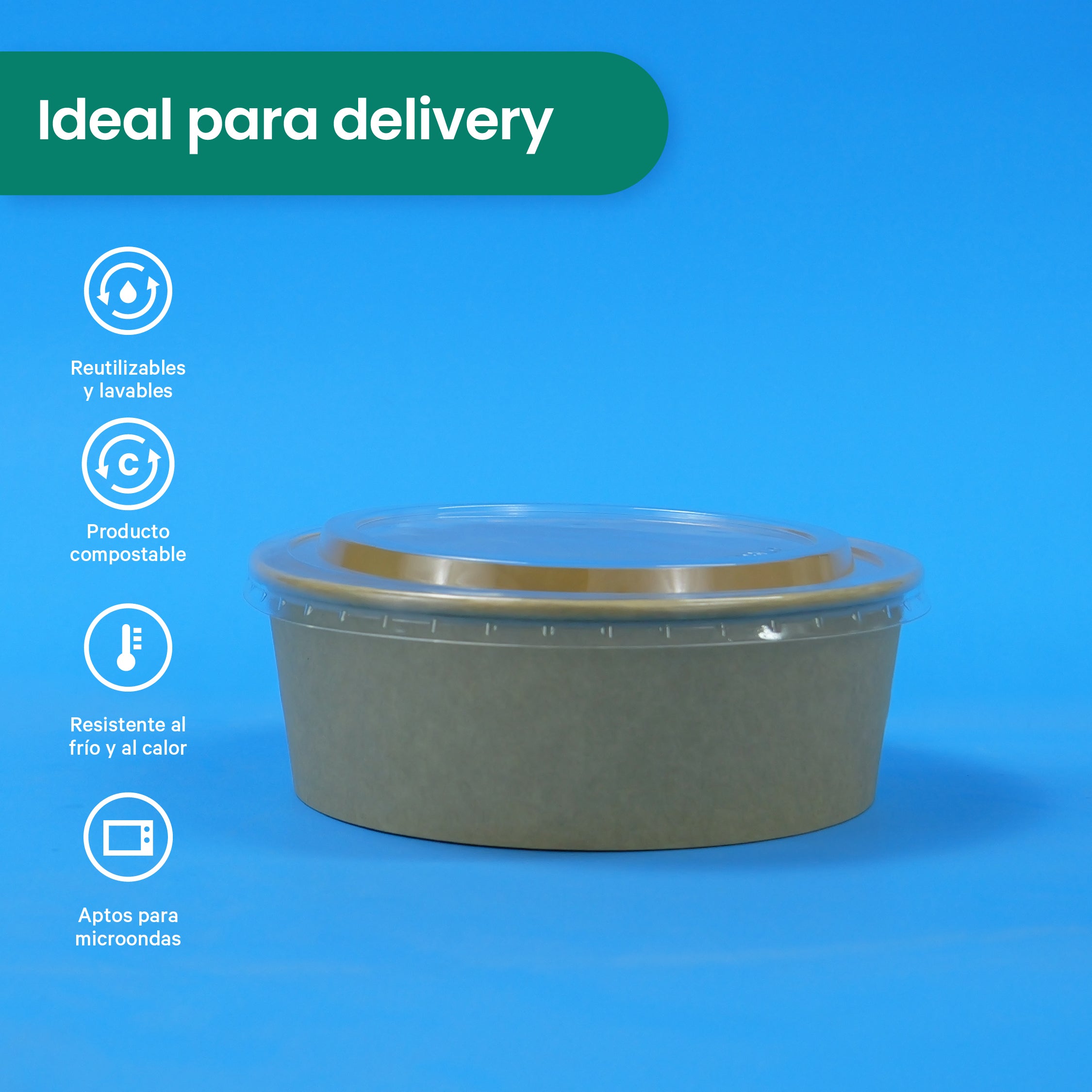 Kraft Paper Salad Bowl 44 oz - we care