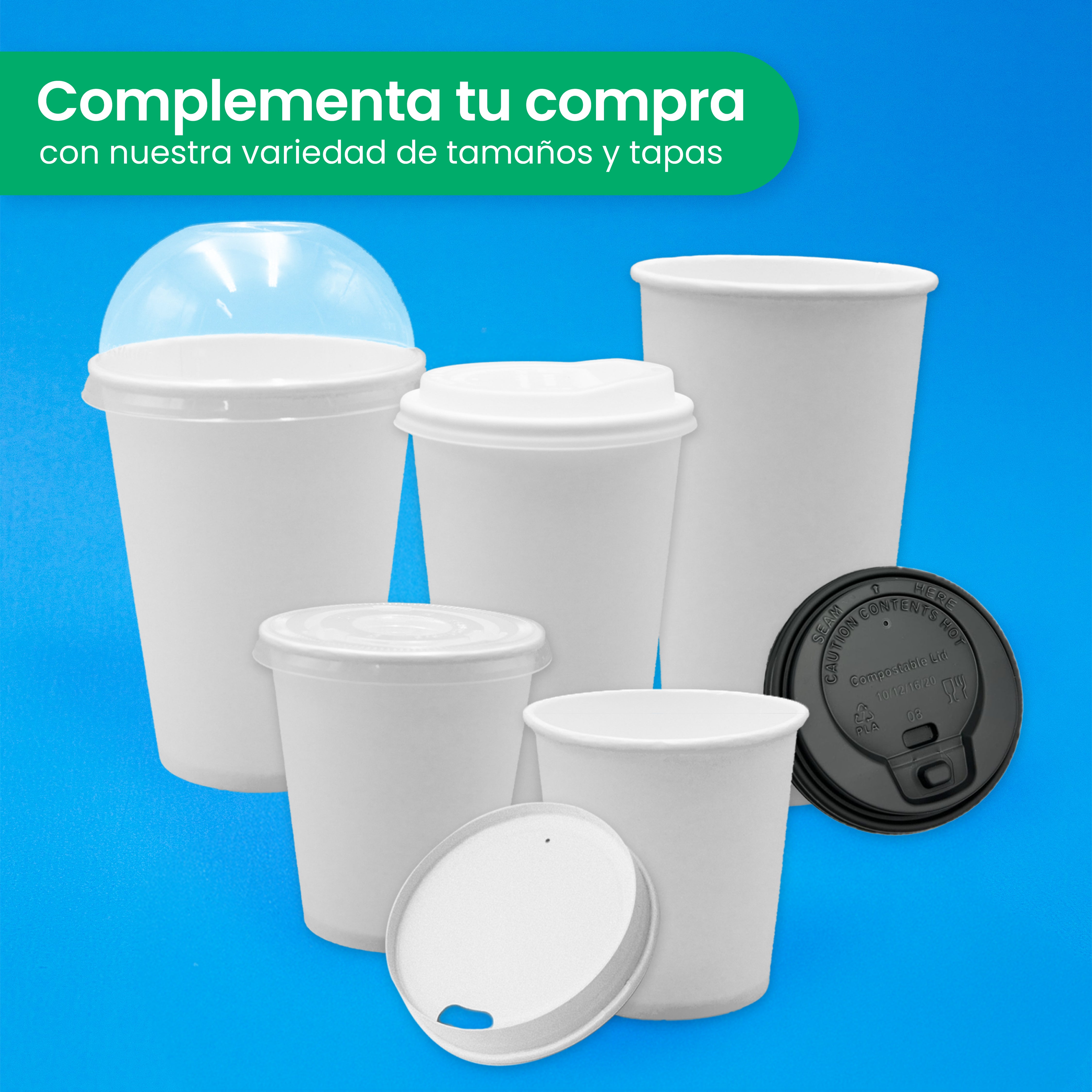 8 oz Disposable and Biodegradable Thermal Cup - We Care