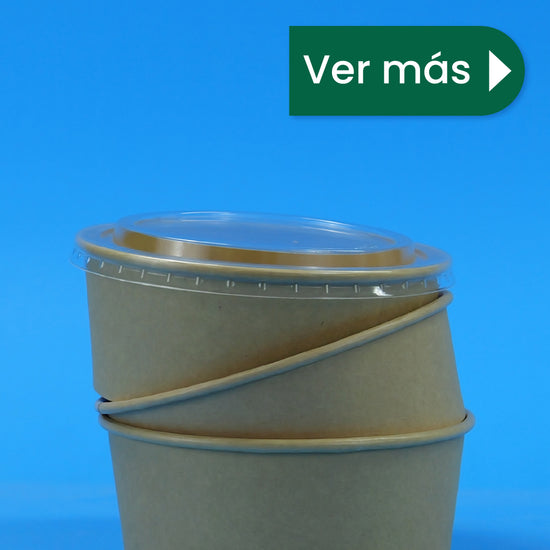 Tapa Clear Ensaladera | Acido Poliactico | 16-32 oz | Compostable y biodegradable