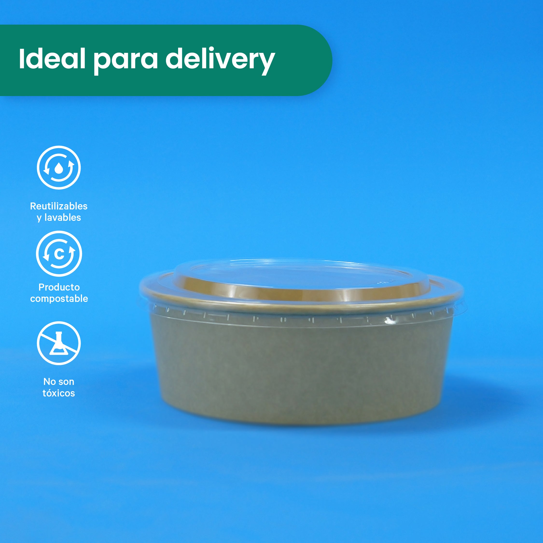 Clear Kraft Paper Salad Bowl Lids 16 to 32 oz