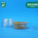 Clear Kraft Paper Salad Bowl Lids 16 to 32 oz