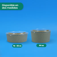Clear Kraft Paper Salad Bowl Lids 16 to 32 oz