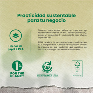 Ensaladera Papel | Papel Kraft | 32 oz | Compostable y biodegradable
