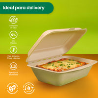 Disposable and Biodegradable Food Container 9x6x3 - We Care