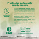 Contenedor Almeja | Bagazo Trigo | 6x6x3" / 15.2x15.2x7.6 cm | Compostable y biodegradable