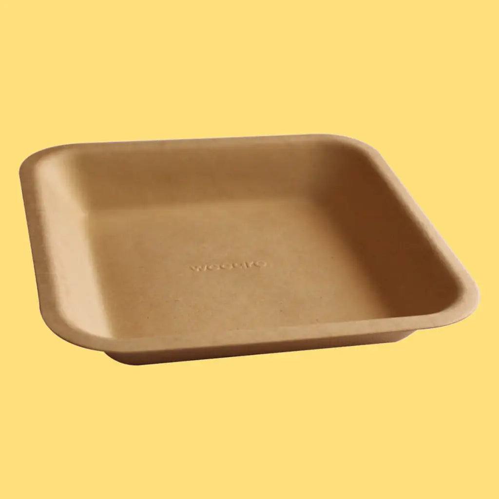 Charola Chica Biodegradable y Compostable 15x15 cm - Charola