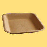Charola Chica Biodegradable y Compostable 15x15 cm - Charola