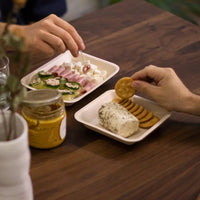 Charola Chica Biodegradable y Compostable 15x15 cm - Charola