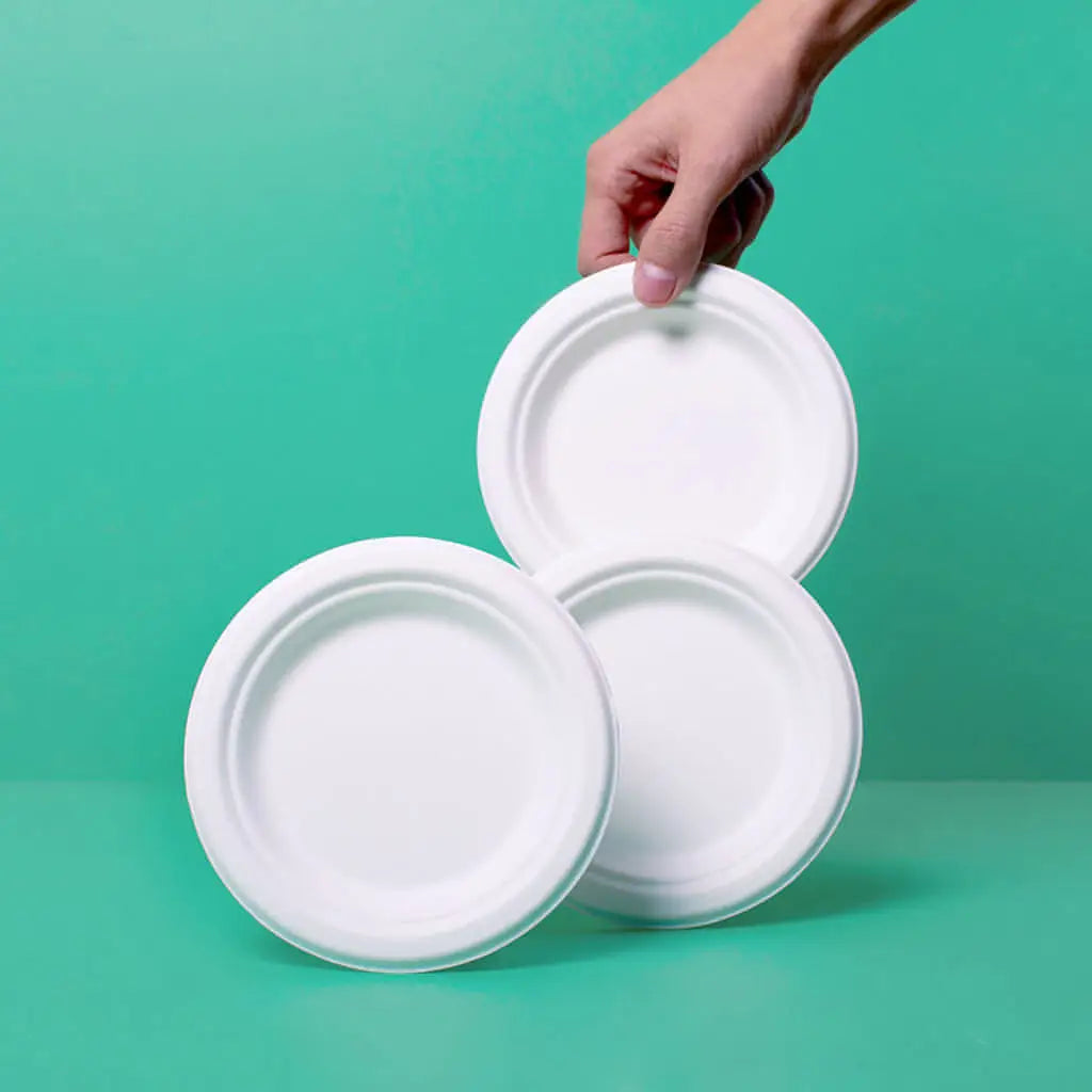 Unicel Platos Vasos Y Cubiertos Biodegradables Plato Liso