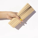 Popotes de papel kraft estuchado 21 cm x 0.6 cm - we care -