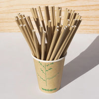 Popotes de papel kraft estuchado 21 cm x 0.6 cm - we care -