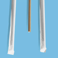 Popotes de papel kraft estuchado 21 cm x 0.6 cm - we care -