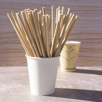 Popotes de papel kraft estuchado 21 cm x 0.6 cm - we care -